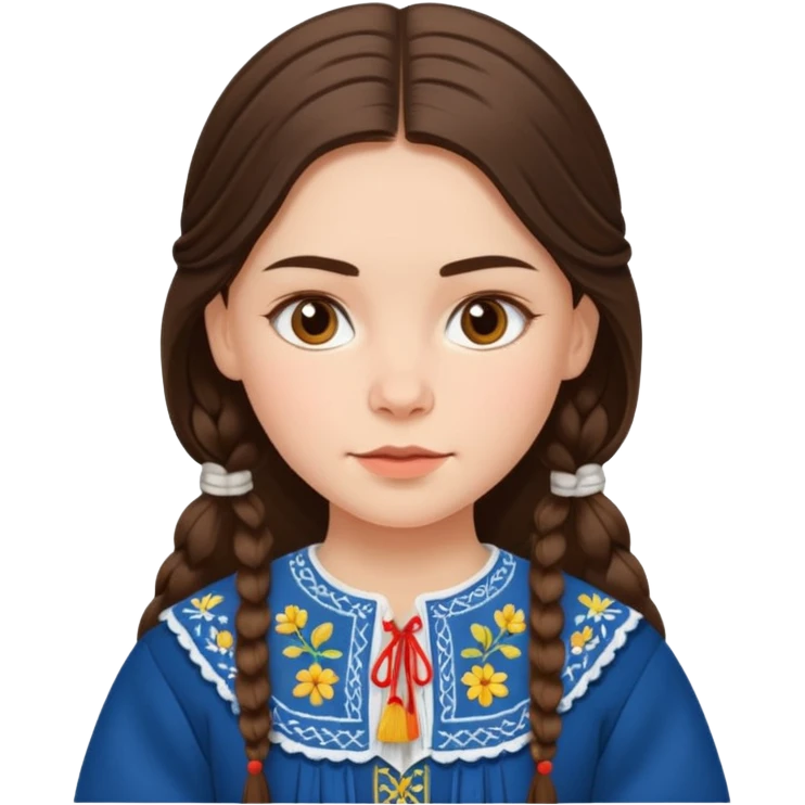 brunette scandinavian girl with scandinavian clothes emoji