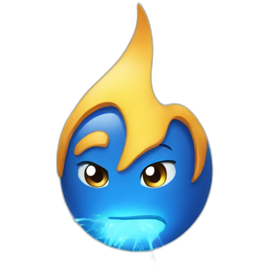 Blue spark emoji