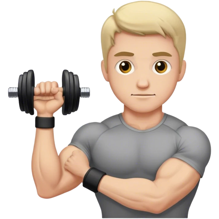 man weighted wrist curl emoji