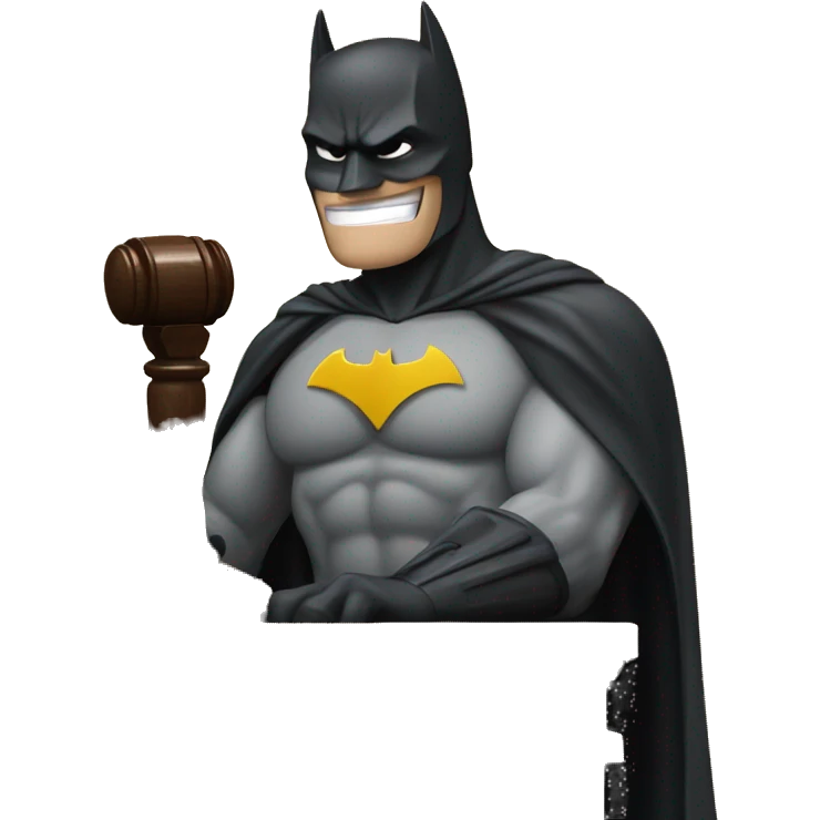 Batman with gavel emoji