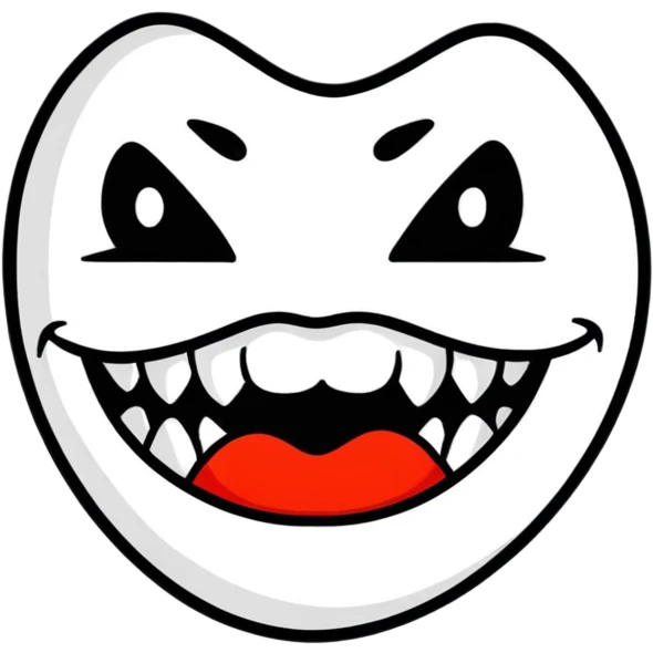Lips with fangs emoji