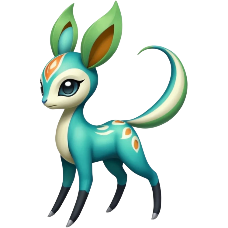 Colorful Exotic Meloetta-Cobalion-Virizion-Venom-Stitch-Fakémon-creature-hybrid emoji