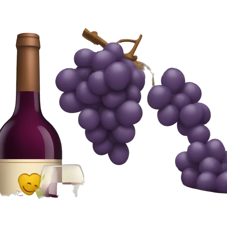 Wine and grapes emoji