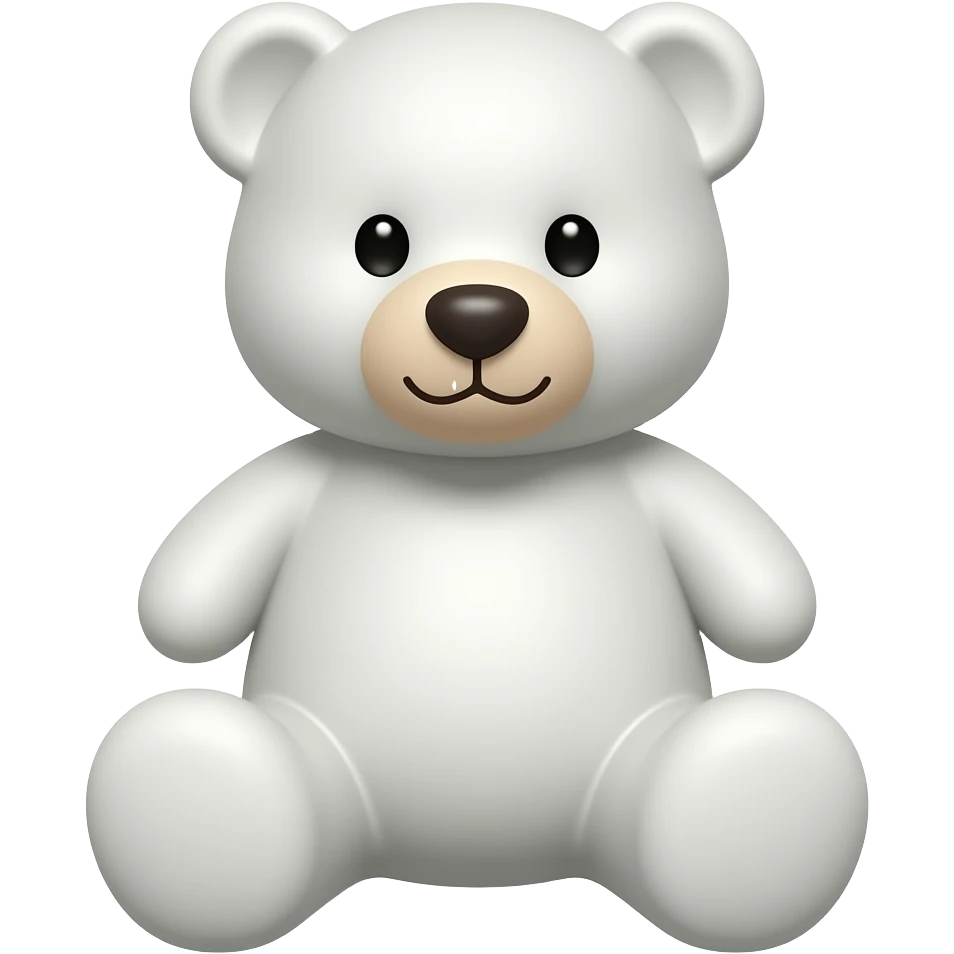 Osito blanco con un cirasonsito cafe emoji