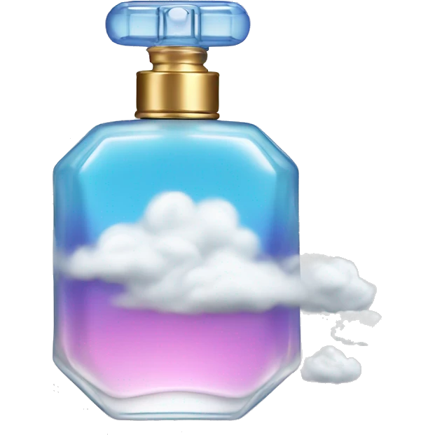 Perfume with clouds around it emoji
