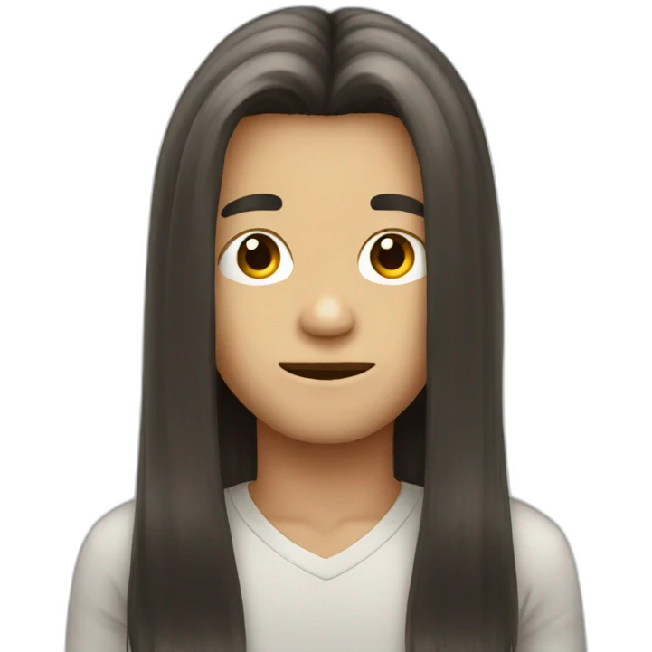 Long hair boy emoji