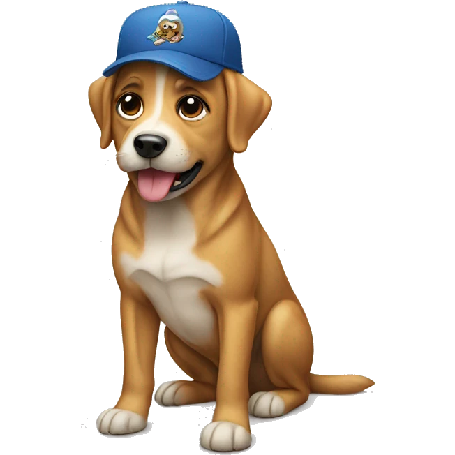 Dog with cap  emoji