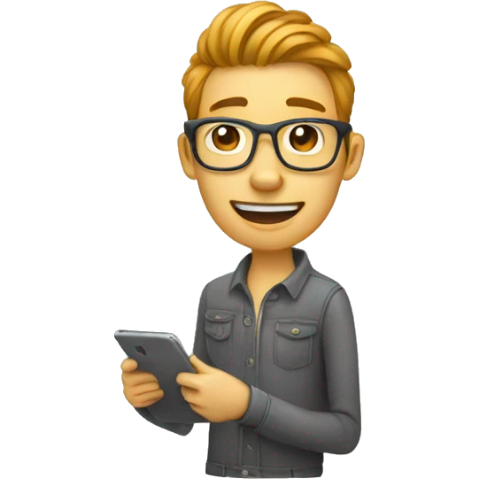 ux designer sketching a mobile app emoji
