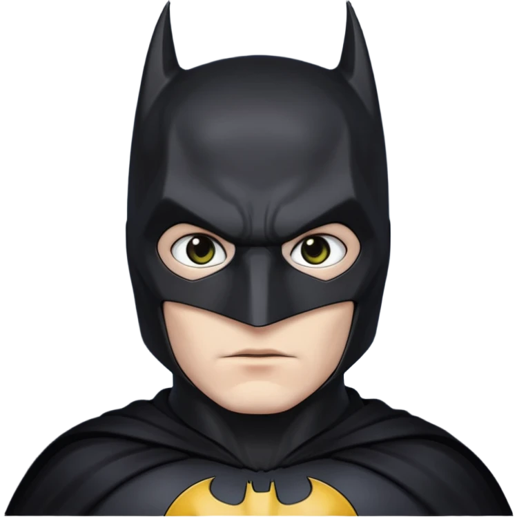 Batman white person glowing eyes emoji