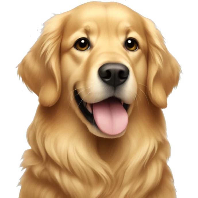 Golden retriever with my s sister emoji