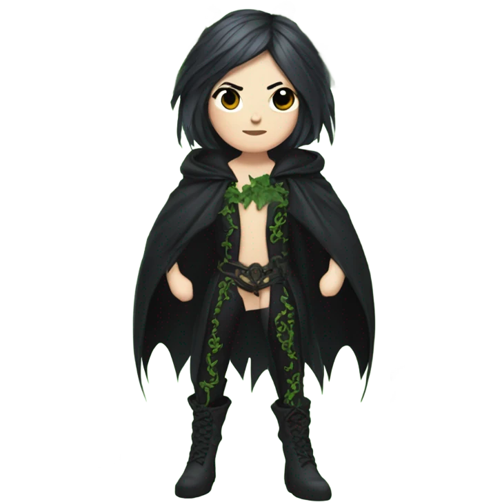 the morrigan gothversion green man vines style furr robe stylish boots emoji