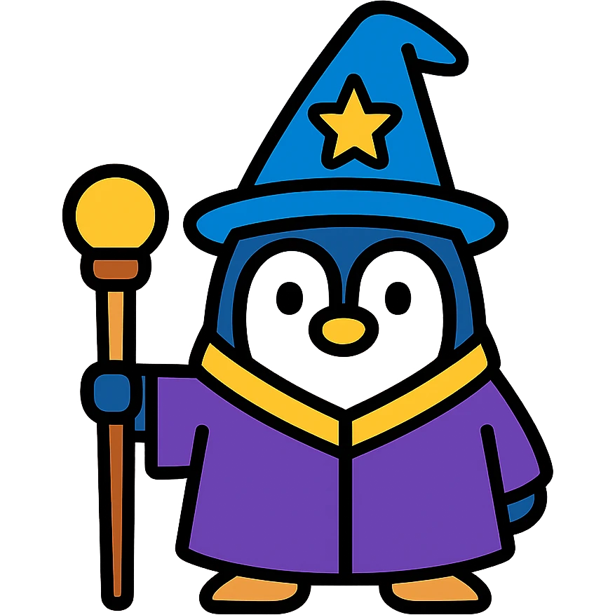 Penguin Wizard emoji