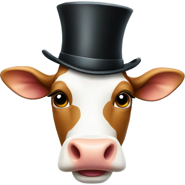 cow with top hat emoji