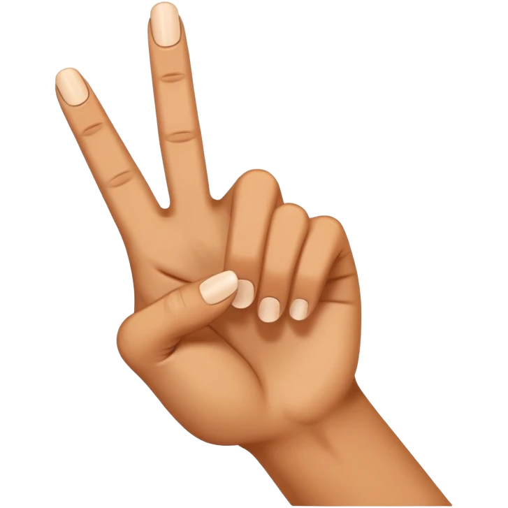 Hand with only one middle finger down emoji