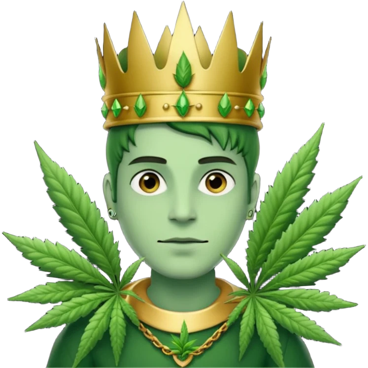 Weed king emoji