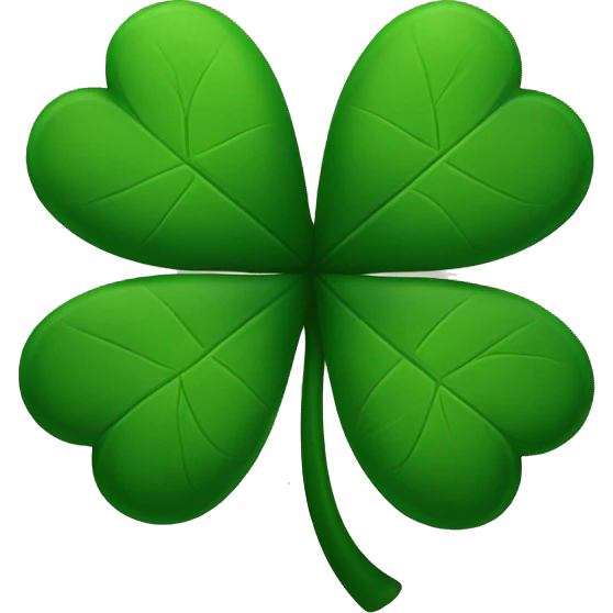 black 5 leaf clover emoji