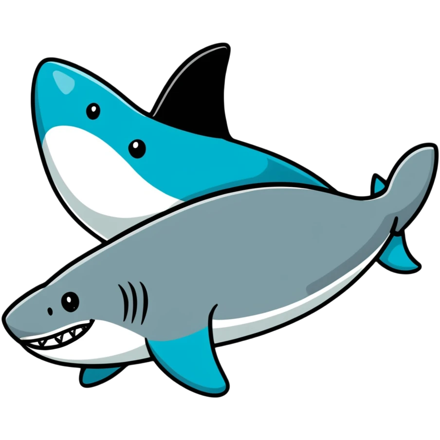 shark wearing a top hat emoji