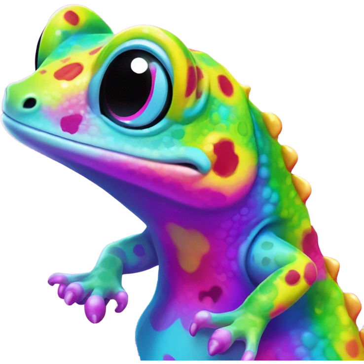 Lisa frank gecko ￼ emoji