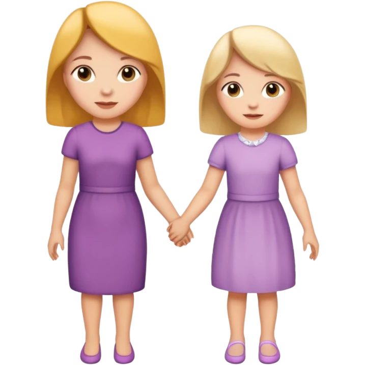 mother and daughter holding hands emoji