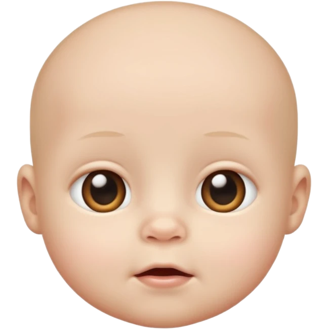 a baby with no nose and white skin emoji