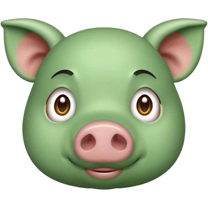 Green pig saying nigga emoji