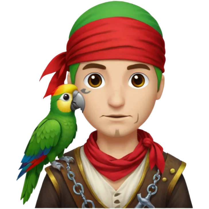 pirate and parrot emoji