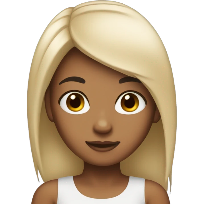 tan skin, straight black hair girl emoji