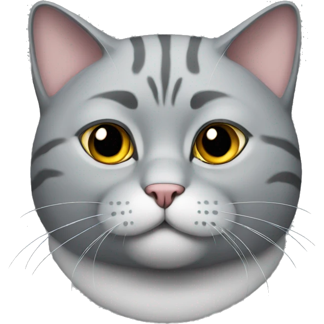 Fat grey cat emoji