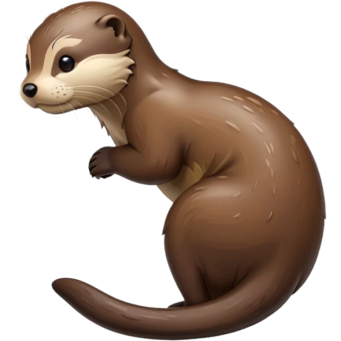 Wet otter bending over emoji