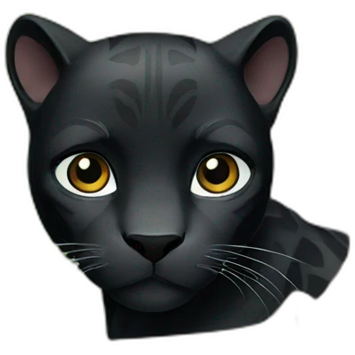 Black panther in forest emoji