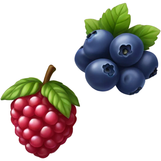  1 blueberry 1 blackberry 1 raspberry emoji