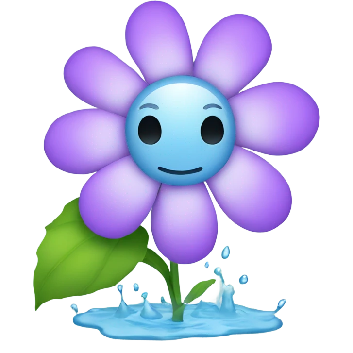 flower with water  emoji