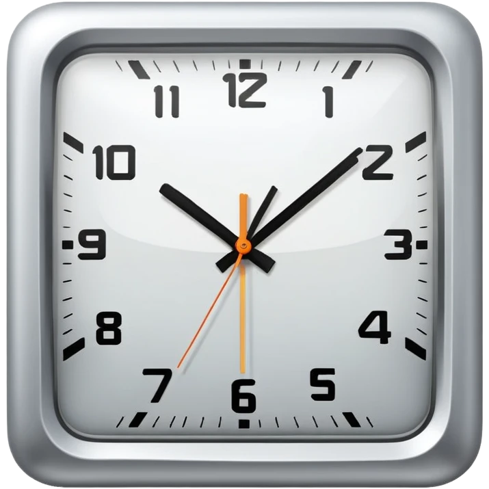 clock (square-shape) – Silver Mist color emoji