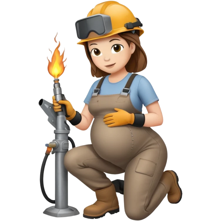 Grávida soldando emoji