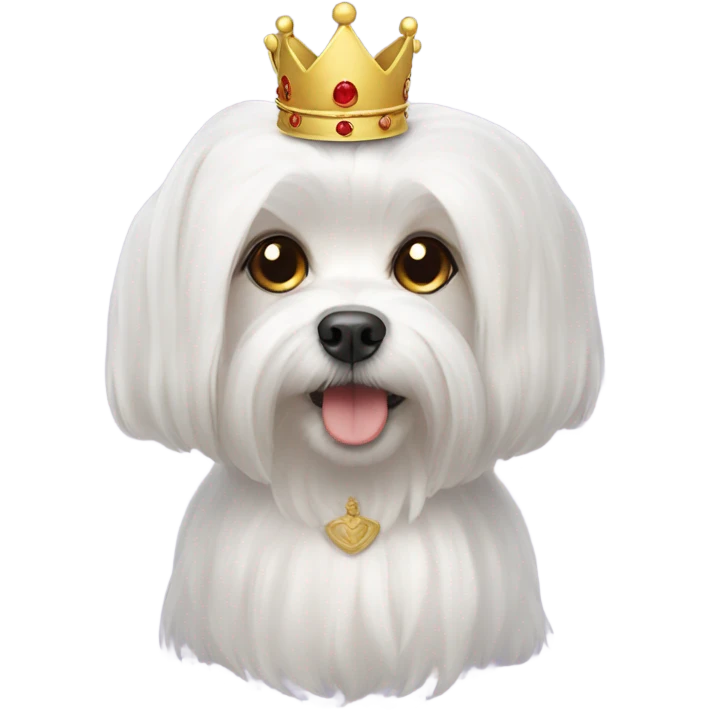 Maltese dog with a crown emoji