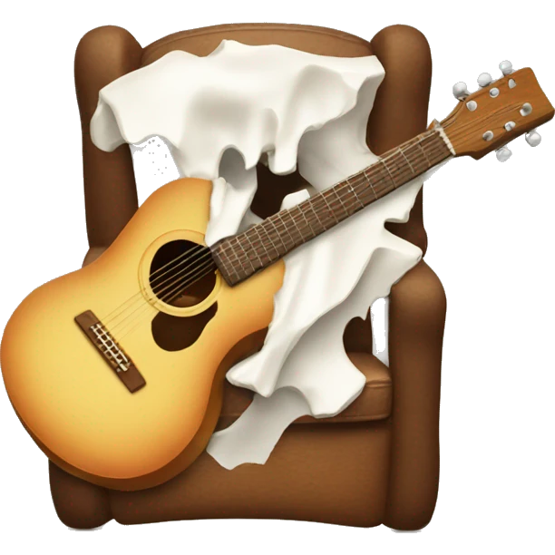 broken bone near a guitar emoji