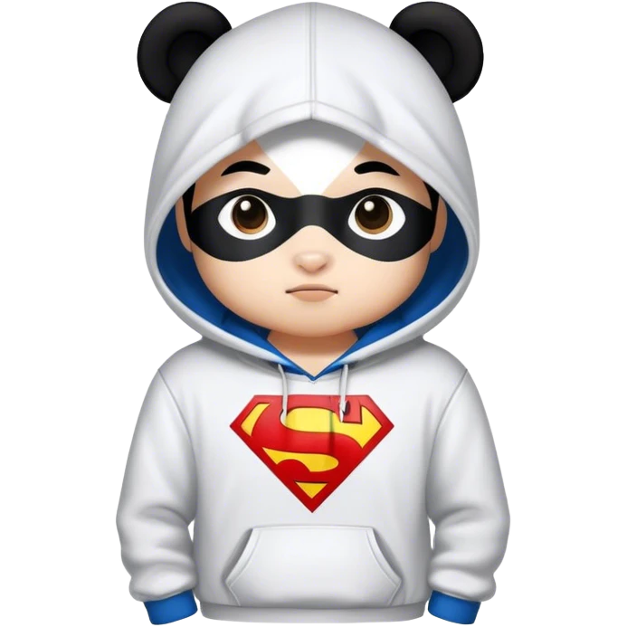 Panda superman hoodie emoji