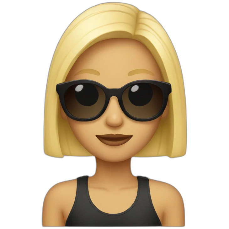 Blonde sunglasses  emoji
