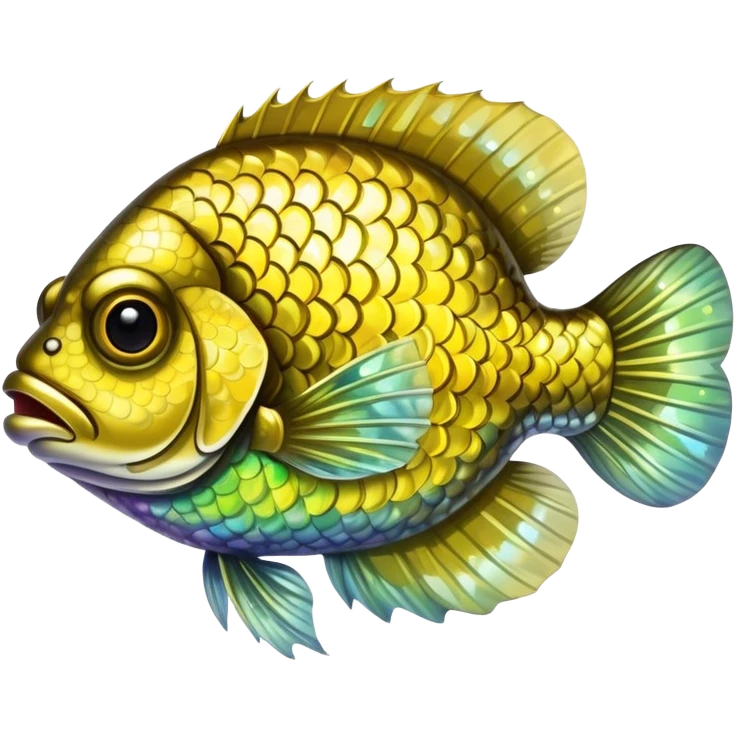 A golden crappie  emoji