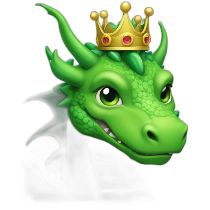 green dragon wearing crown emoji