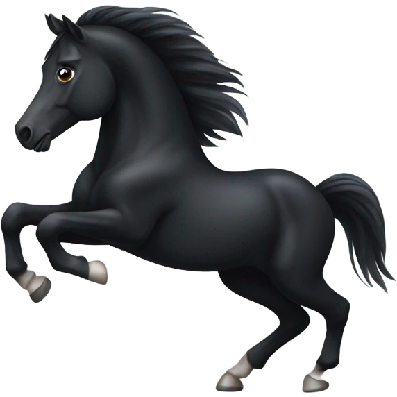 Dancing black horse emoji
