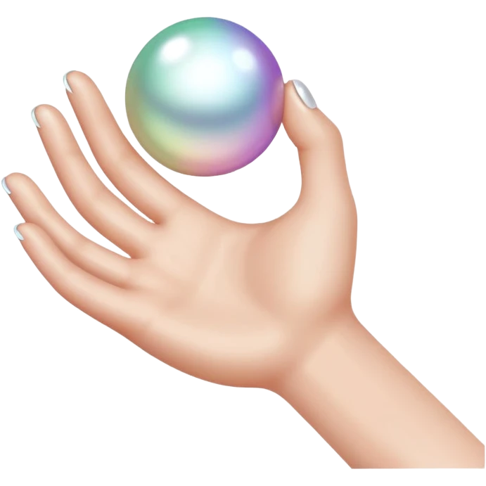 Grasping pearls  emoji
