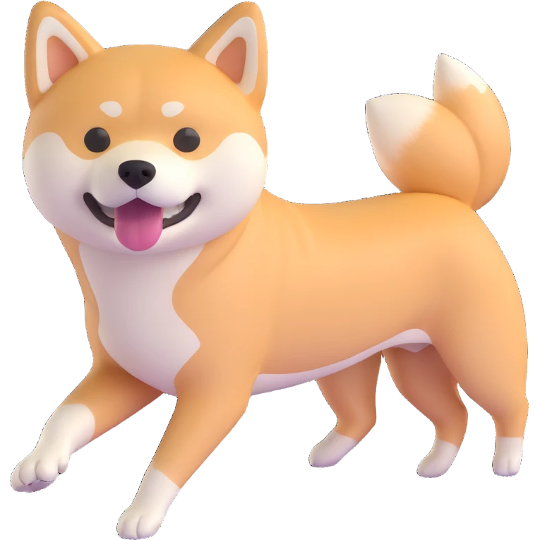 cute shiba inu, exercising emoji