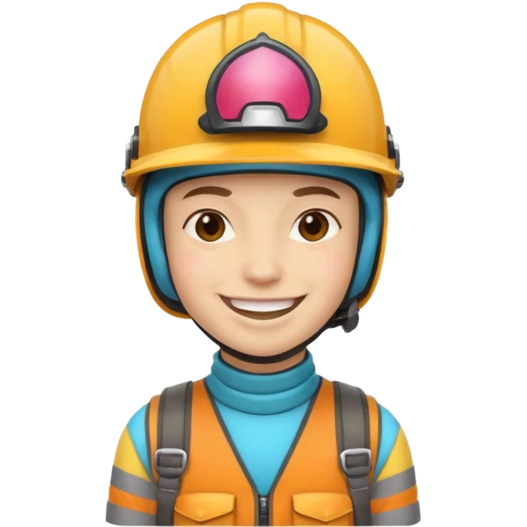 Colorful Helmeted Traveler emoji