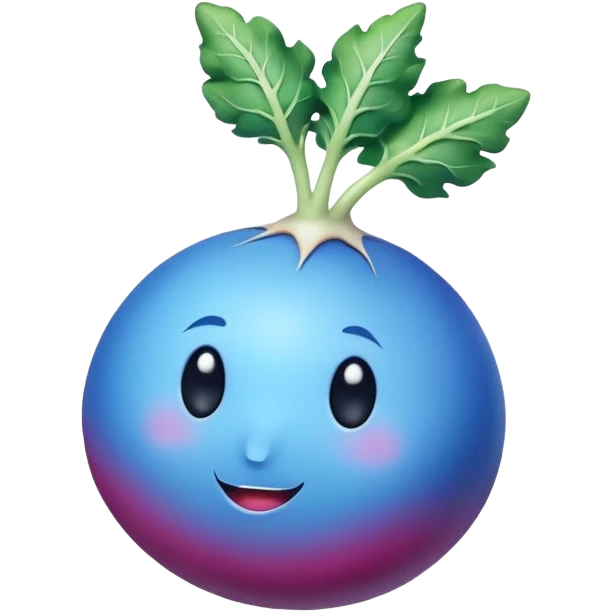 blue radish emoji