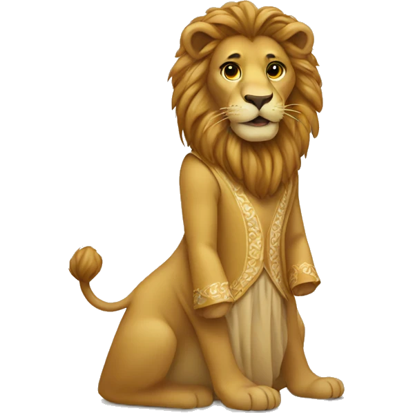 Lion in dress emoji