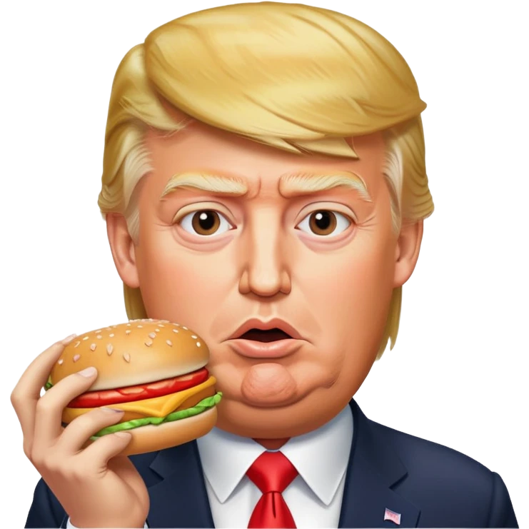 Donald Trump eating a Big Mac  emoji