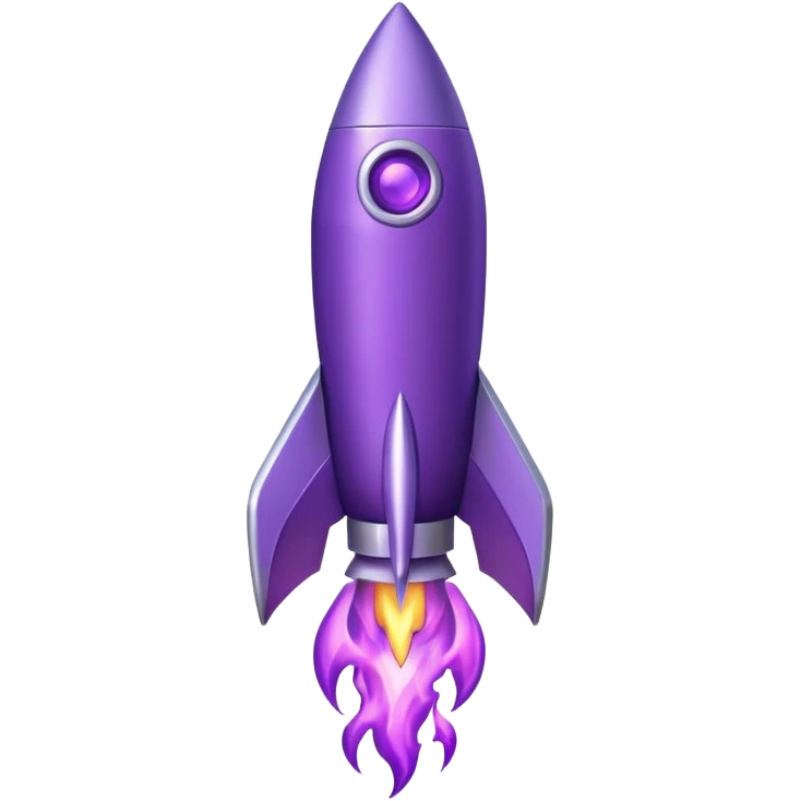 purple rocket purple flame emoji