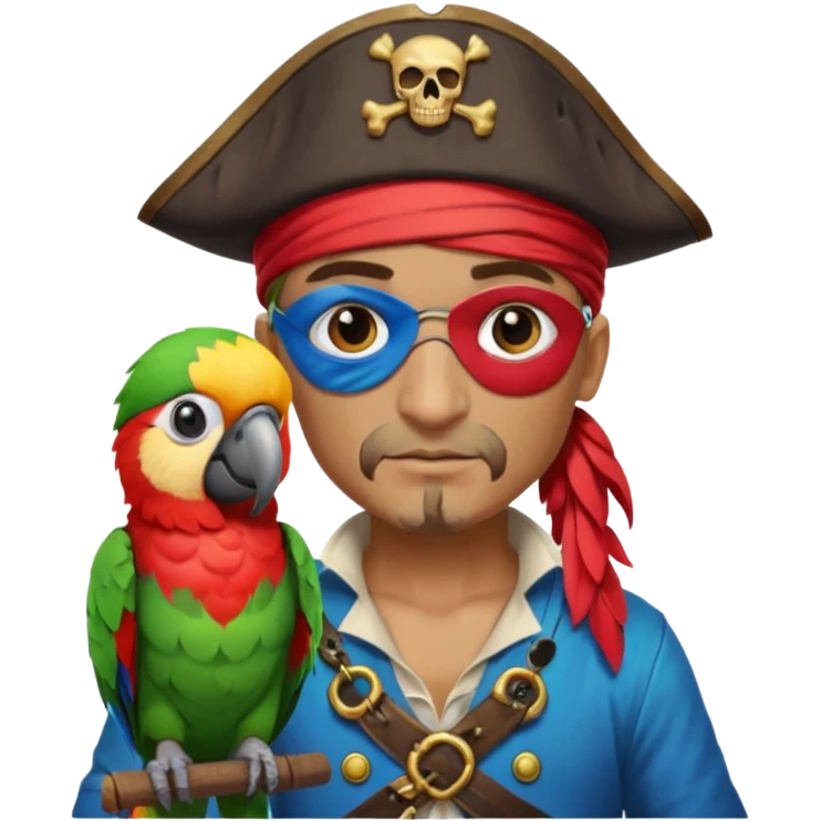 pirate and parrot emoji