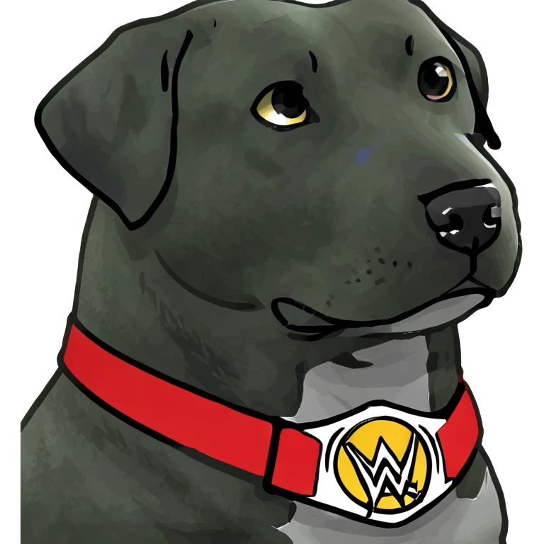 Black lab wwe champion emoji